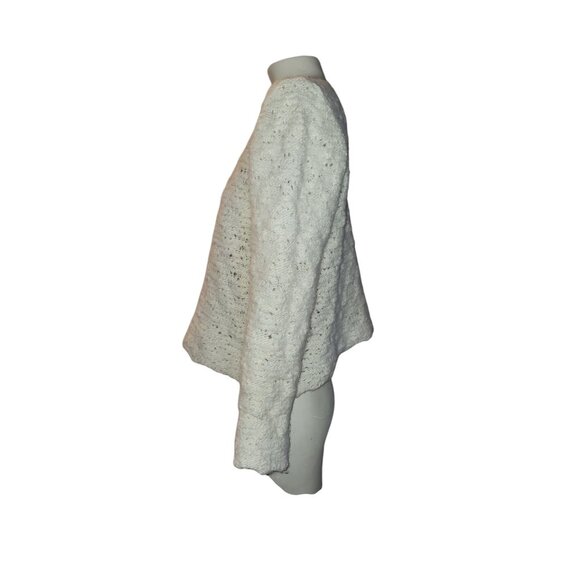 Eileen Fisher Ivory Knit Sweater S Made In Uruguay Wool Blend Long Sleeve luxury - Picture 1 of 8